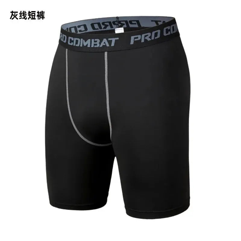 Men's Sports Leggings, Bottoming Shorts, Quick-drying Stretch Fitness, Running, Track and Field, Basketball Training, Compression