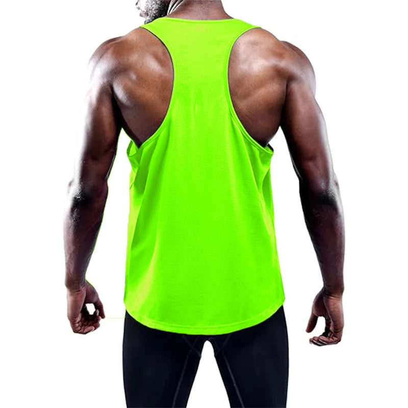 Running Tank Top Men Summer Sport Gym Vest Quick Dry Sleeveless Shirt