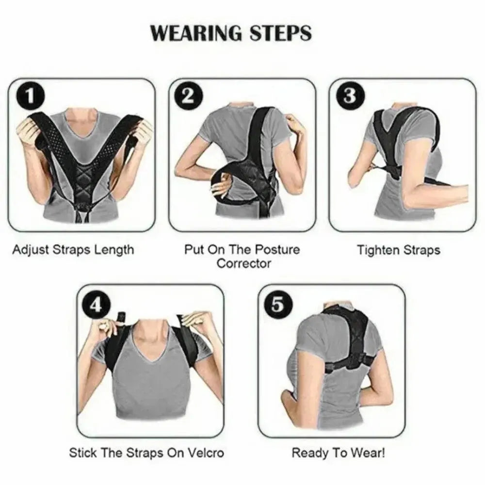 Back Posture Correction Belt Hunchback Prevention Correction of Sitting Posture Unisex
