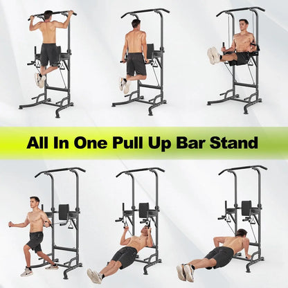 Power Tower Dip Station Pull Up Bar Multi Function Power Tower Push Up Workout Abdominal Exercise for Home Gym Strength Training