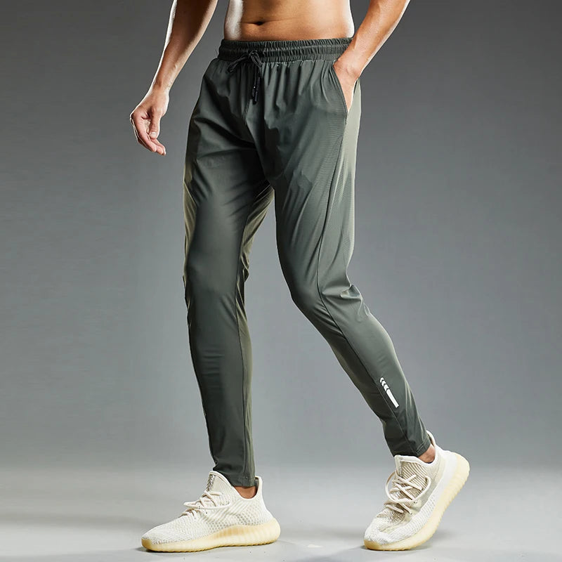 Summer Elastic Men Running Sport Pants Jogging Sweatpants