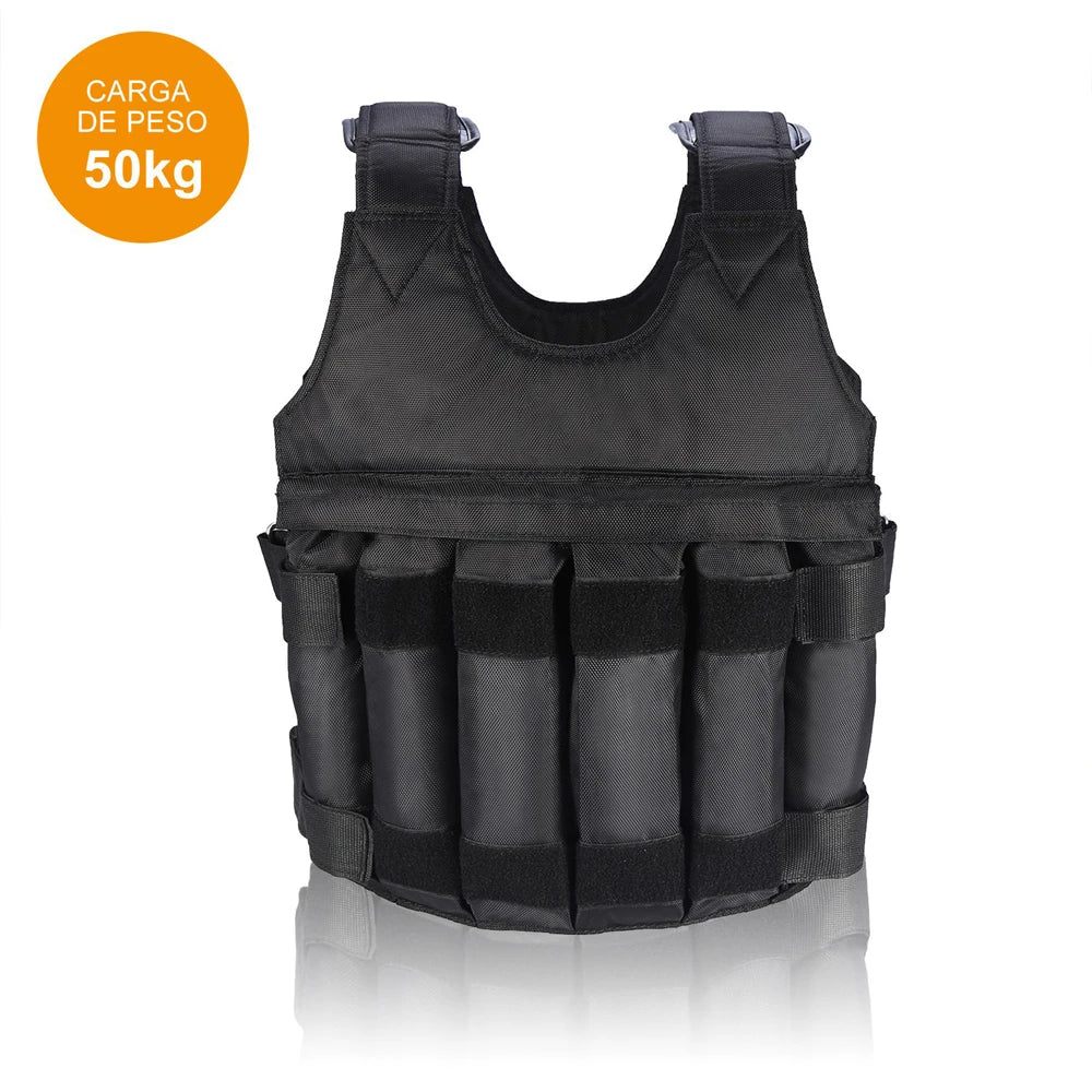 20kg/50kg Loading Weighted Vest Boxing Running Sling Weight Training Workout Fitness Adjustable Waistcoat Jacket Sand Clothing