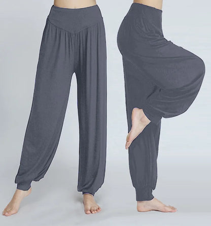 Women Yoga Pants Women Plus Size Sports Pants Yoga Leggings Colorful Bloomers Dance Yoga TaiChi Pants Modal WomenTrousers