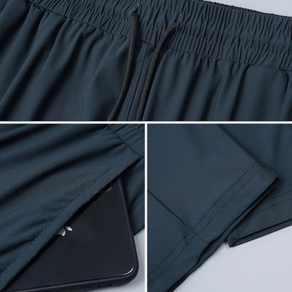 Summer Elastic Men Running Sport Pants Jogging Sweatpants