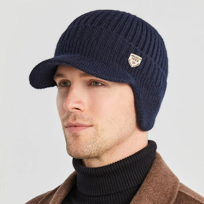 Men Winter Knitted Hat Outdoor Cycling Ear Protection.