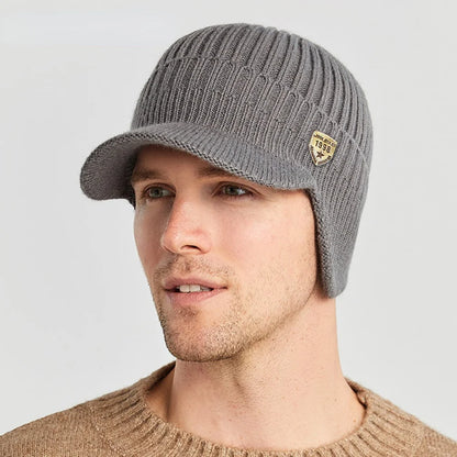 Men Winter Knitted Hat Outdoor Cycling Ear Protection.