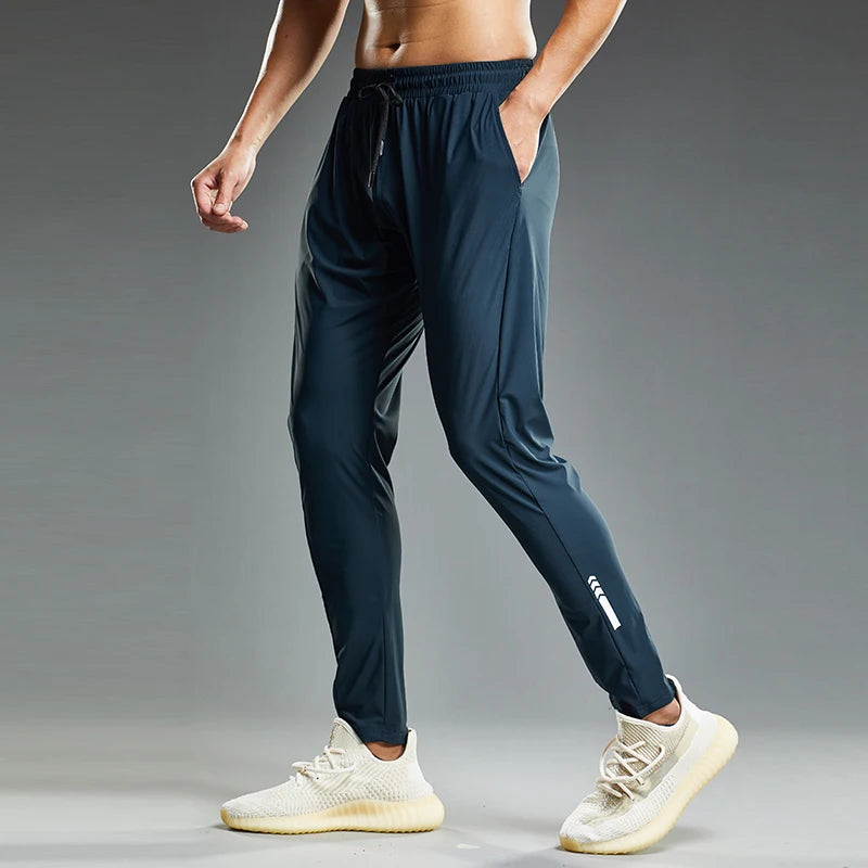 Summer Elastic Men Running Sport Pants Jogging Sweatpants