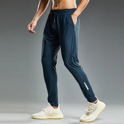 Summer Elastic Men Running Sport Pants Jogging Sweatpants