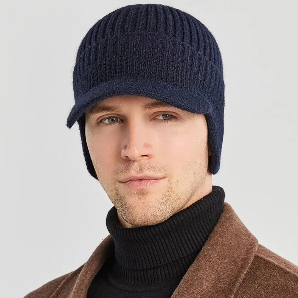 Men Winter Knitted Hat Outdoor Cycling Ear Protection.