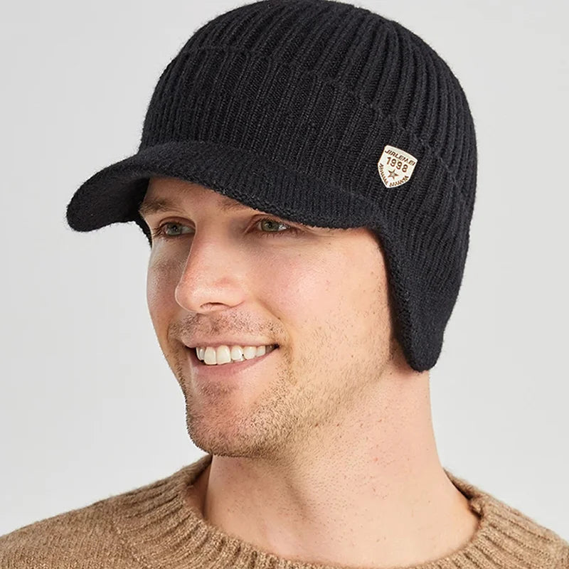 Men Winter Knitted Hat Outdoor Cycling Ear Protection.