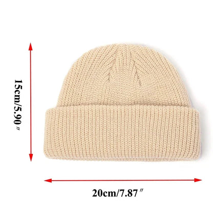 Beanie Hat Men Skullcap Fisherman Beanies Hats
Women Winter Warm Brimless Baggy Melon Cap Cuff Docker