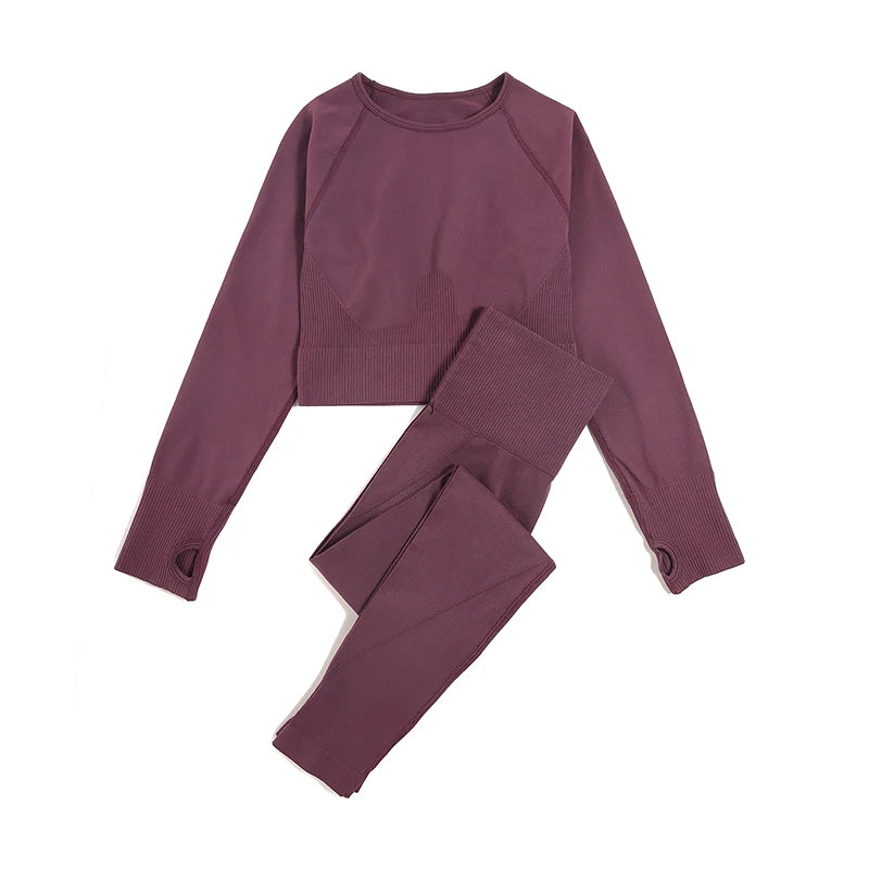 WAREBALL 2/3/4pcs Seamless Yoga Set Gym Clothes Sportswear Yoga Suits For Women