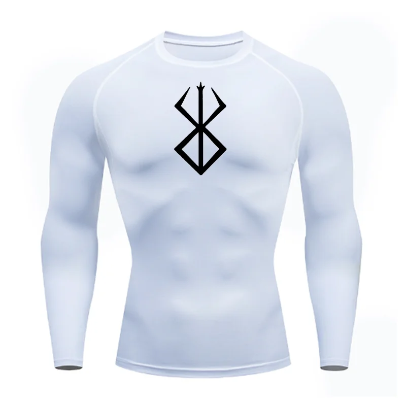 Men's Summer Running T-Shirt Short Sleeve Compression Gym Sports Top Quick Dry Breathable White Black MMA Fitness Clothing