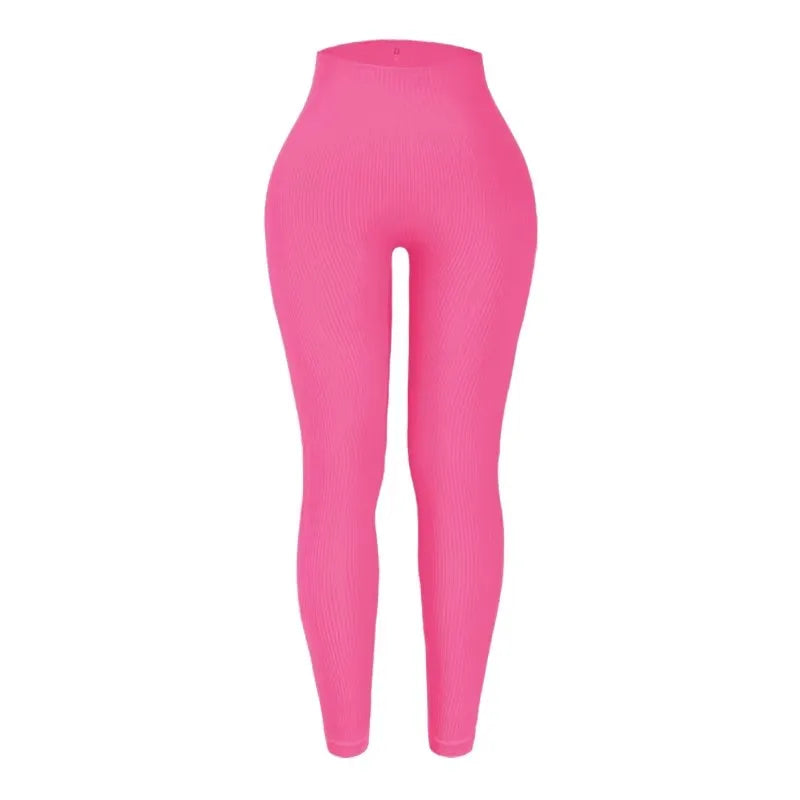 Women's seamless knitted thread yoga pants high waisted sports leggings hip lifting running training slimming