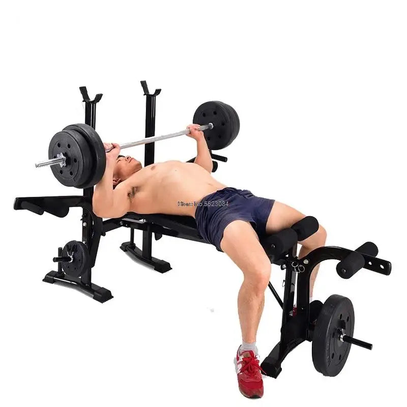 Multifunctional Dumbbell Training Fitness Equipment, Weight Bench Press, Squat Rack, Barbell Bench Press