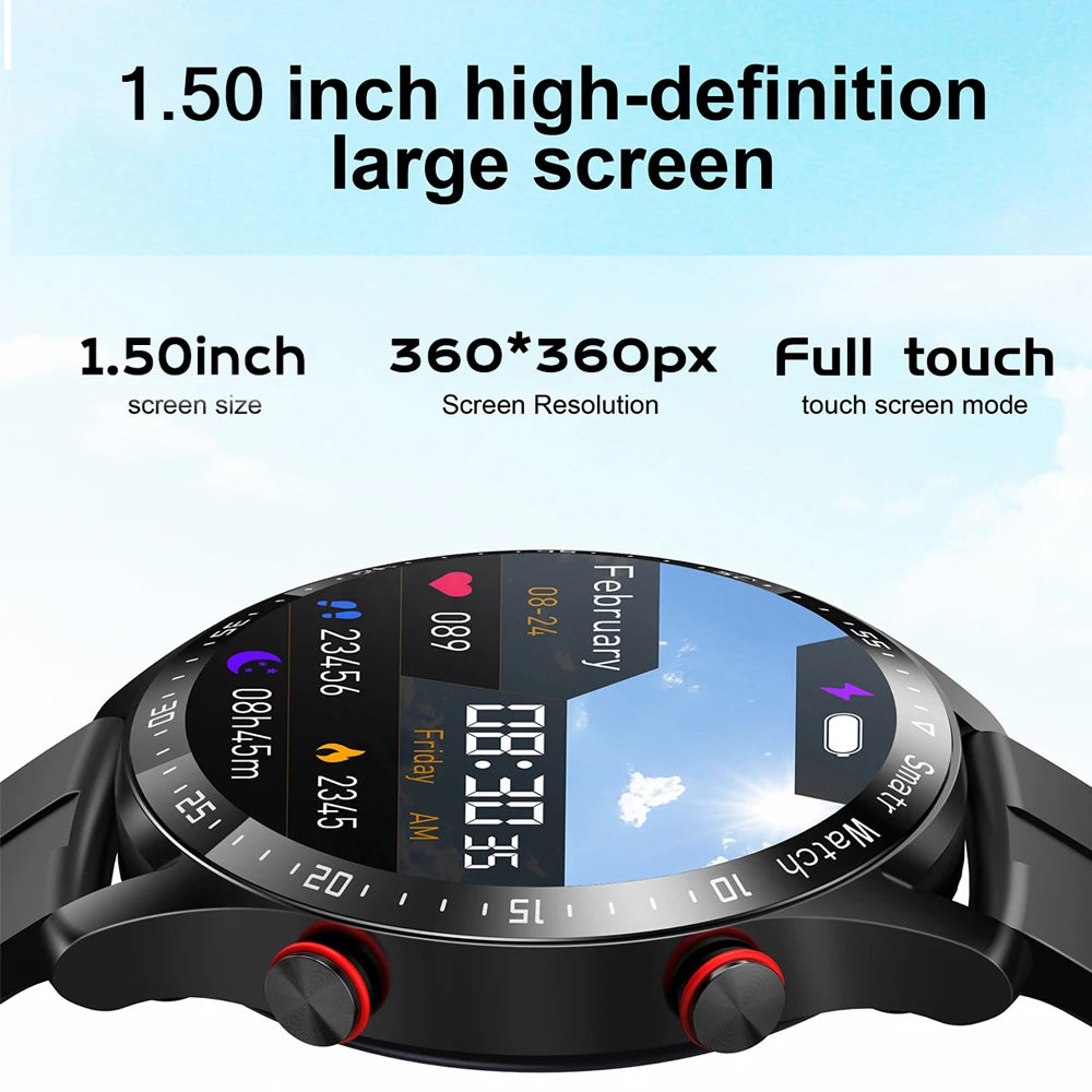 2024 New Bluetooth Call Smart Watch Men 360*360 HD Display Heart Rate Fitness Tracker ECG+PPG