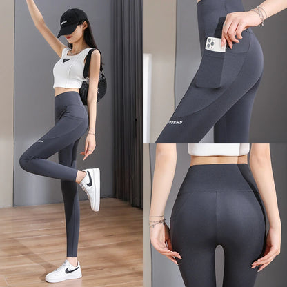 Seamless Leggings With Pocket Women Soft Workout Tights Fitness Outfits Yoga Pants High Waist Gym Wear Spandex Leggings