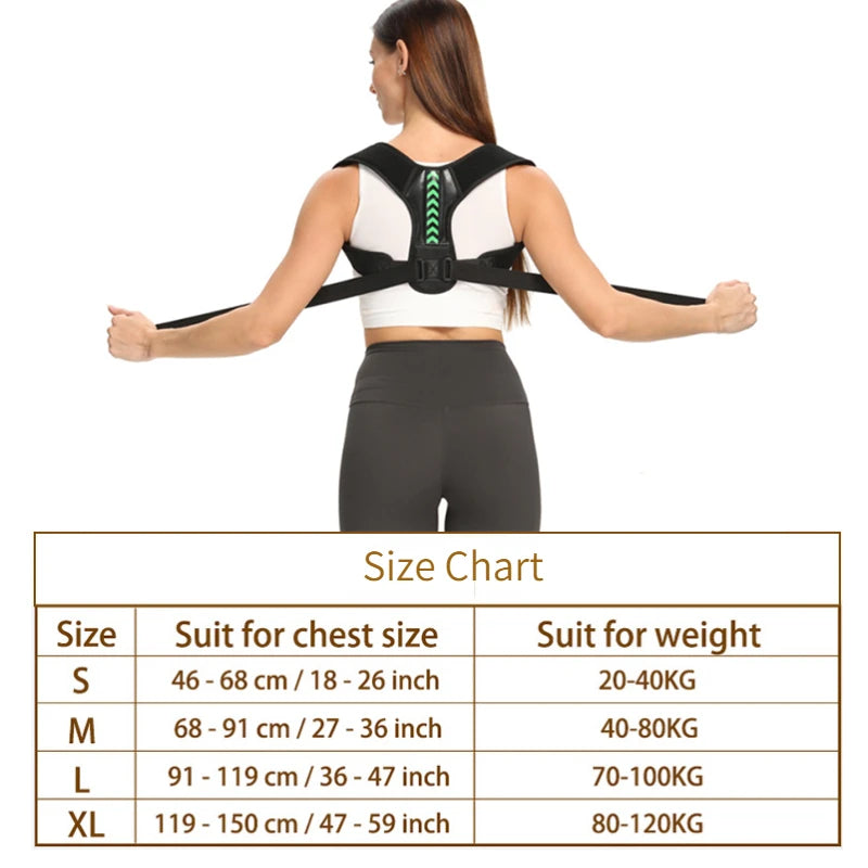 Adjustable Back Shoulder Posture Corrector Belt Clavicle Spine Support