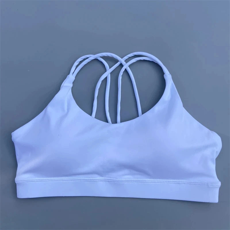 Solid Color soft high strength Women Fitness Bra