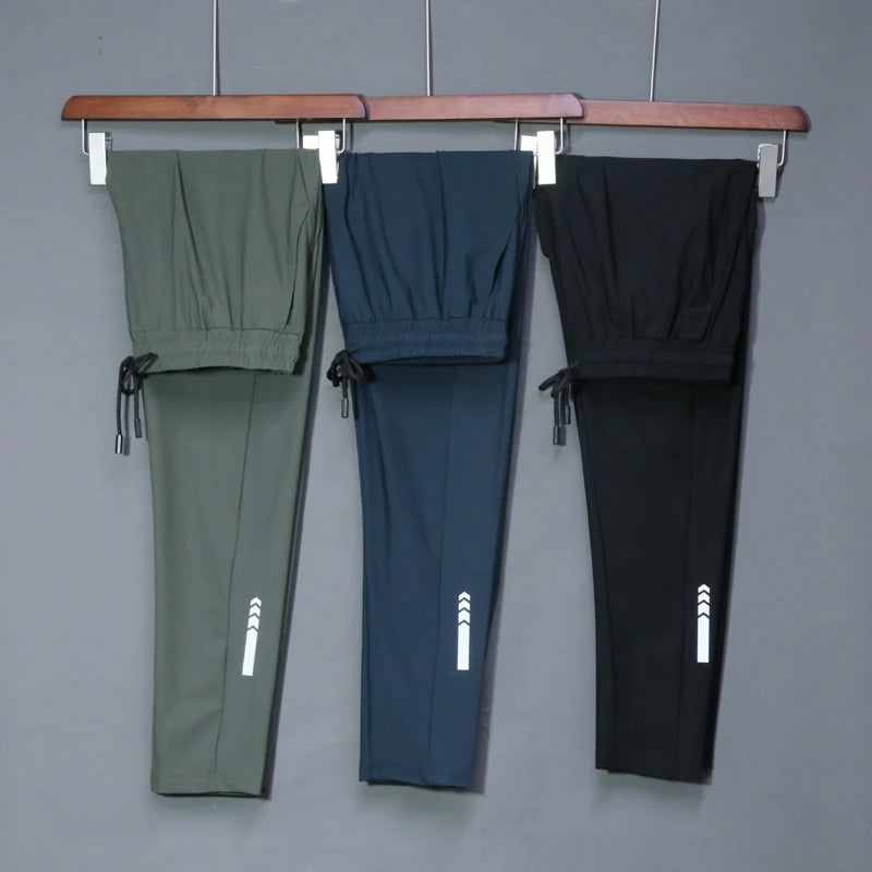 Summer Elastic Men Running Sport Pants Jogging Sweatpants