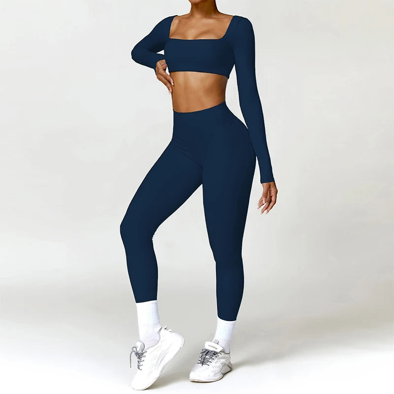 2PCS Yoga Suit Sports Set Women Quick-Drying Gym Set Women Tracksuit