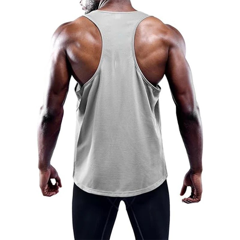 Running Tank Top Men Summer Sport Gym Vest Quick Dry Sleeveless Shirt