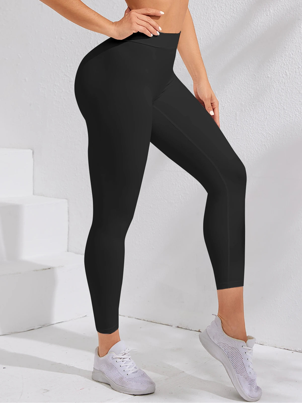 Small Size Sexy V Waist Workout Gym Leggings Women Naked Feeling Yoga Pants Choose One Size Larger