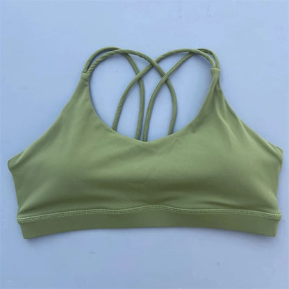 Solid Color soft high strength Women Fitness Bra