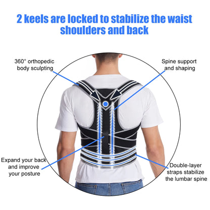 Lumbar Brace Spine Support Belt Adjustable Corset Correction