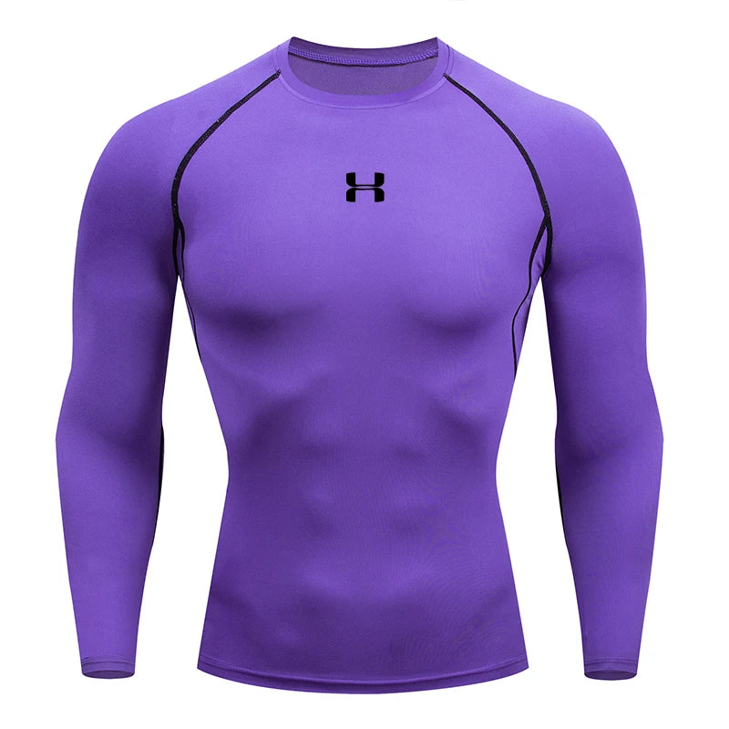 Men Running Compression T-shirt Long sleeves