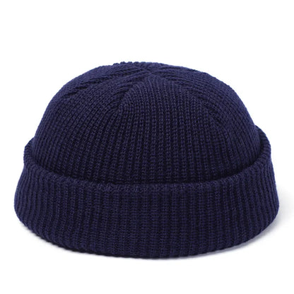 Beanie Hat Men Skullcap Fisherman Beanies Hats
Women Winter Warm Brimless Baggy Melon Cap Cuff Docker