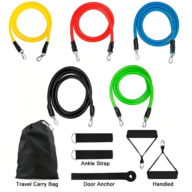 11pcs/Set Pull Rope Resistance Bands portable