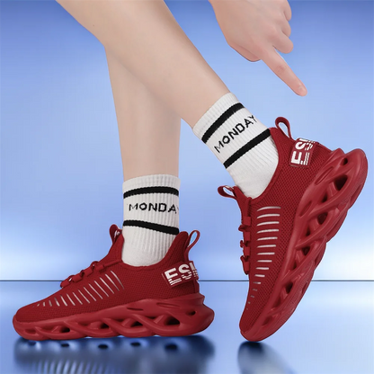 Men's Running Shoes Mesh Knitted Breathable Anti-Slippery Ultralight Multicolored Sneakers Male Outdoor Jogging Size 28-48