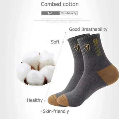 10pairs Breathable Cotton Sports Stockings Men Bamboo Fiber Autumn and Winter Men Socks Sweat Absorption Deodorant Business Sox