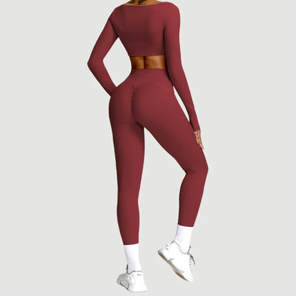 2PCS Yoga Suit Sports Set Women Quick-Drying Gym Set Women Tracksuit