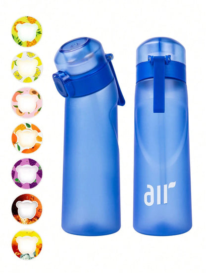 1pc Air Water Bottle With 1pc Random Flavor Pods Portable Transparent With Straw Leak Proof Suitable for Outdoor Sports