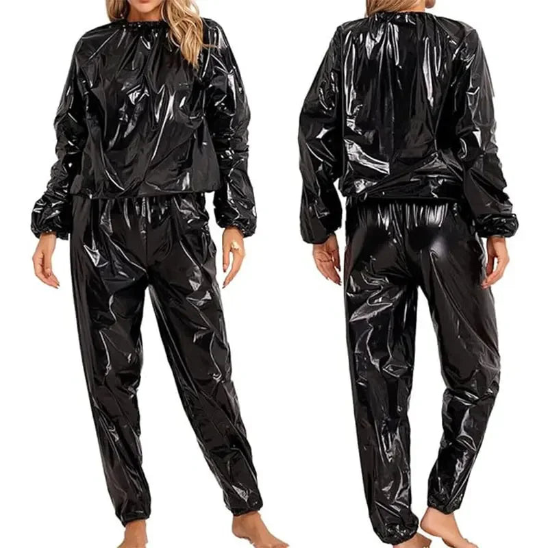 PVC Men Woman Sauna Suit Exercise Weight Loss