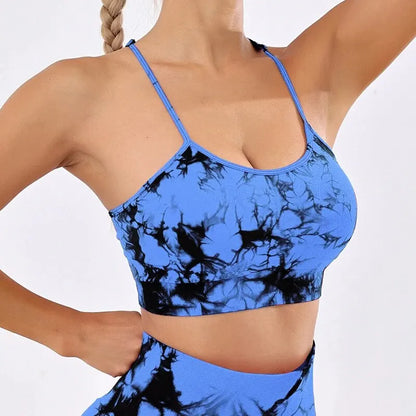 Tie Dyed Seamless Suspender Vest Women's Yoga Vest