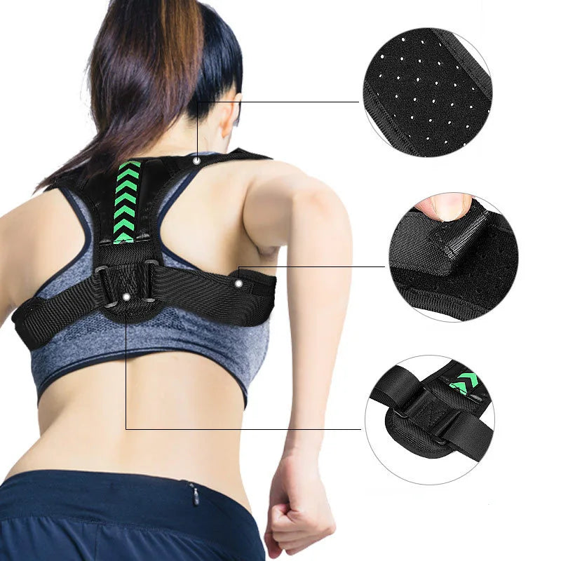 Posture Corrector Unisex Adjustable Back Clavicle Support Back Brace for Neck Back Shoulder