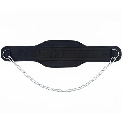 Weight Lifting Dip Belt Neoprene Back Gym Belt with Chain