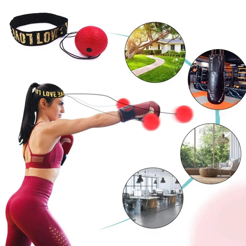 Punching Ball Head-mounted Fighting Speed Sanda Training Boxing Reflex Ball Home Fitness Exercise Boxing Equipment Accessories