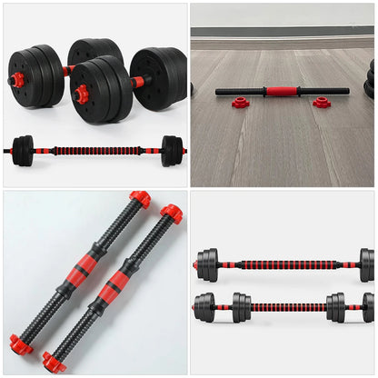 40cm Solid Steel Dumbbell Rod  Weight Lifting Connector Barbell