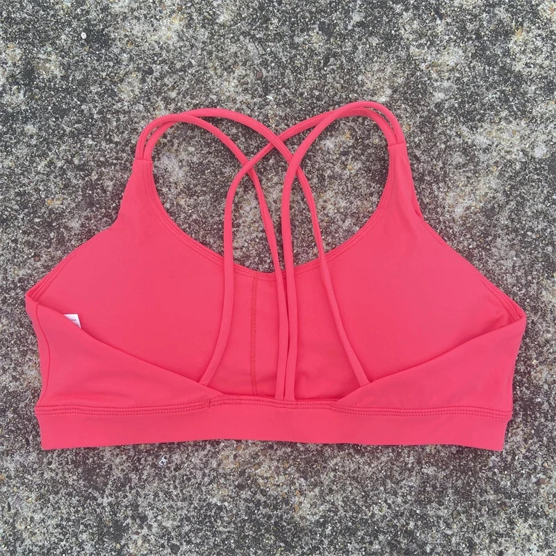 Solid Color soft high strength Women Fitness Bra