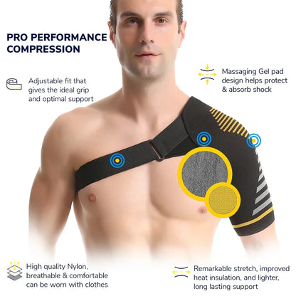 Recovery Shoulder Brace for Men Women,Shoulder Stability Support Brace,Adjustable Fit Sleeve Wrap,Relief for Shoulder Injuries