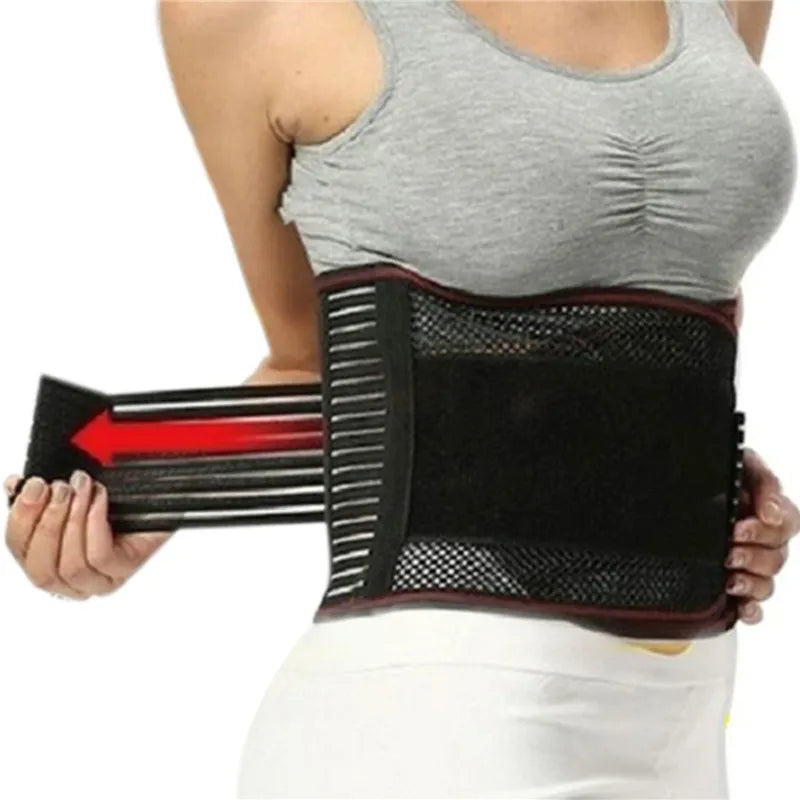 Adjustable Waist Trainer Belt Men Women Lower Back Brace Spine Support