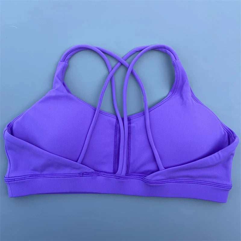 Solid Color soft high strength Women Fitness Bra