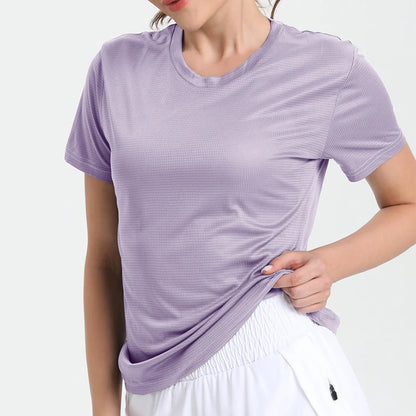 Women's Solid Color Ultralight Quick Dry Sport T-Shirt,Breathable Lightweight