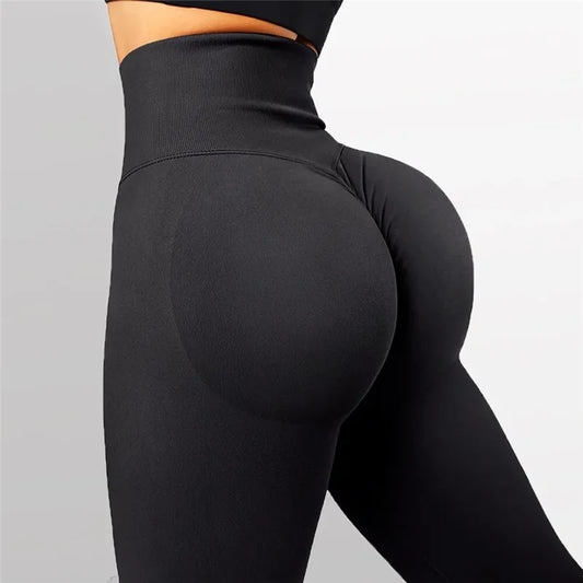 Seamless Knitted Fitness GYM Pants Women's High Waist and Hips