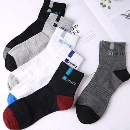 10pairs Breathable Cotton Sports Stockings Men Bamboo Fiber Autumn and Winter Men Socks Sweat Absorption Deodorant Business Sox