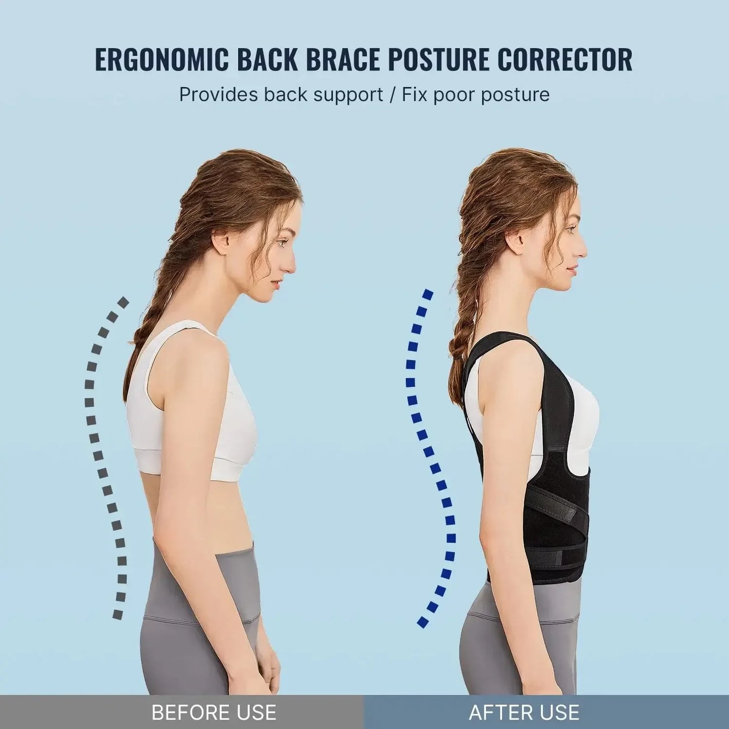 Back Support Brace Posture Corrector for Women and Men Back Straightener Posture Corrector